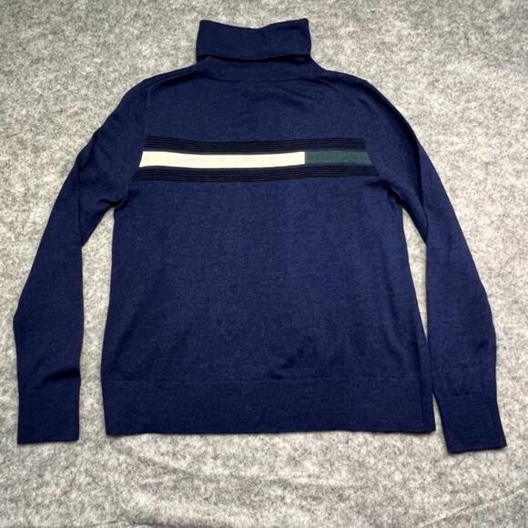 Pendleton Stripe Colorblock Long Sleeve Knit Turtleneck Sweater Top - Picture 9 of 9